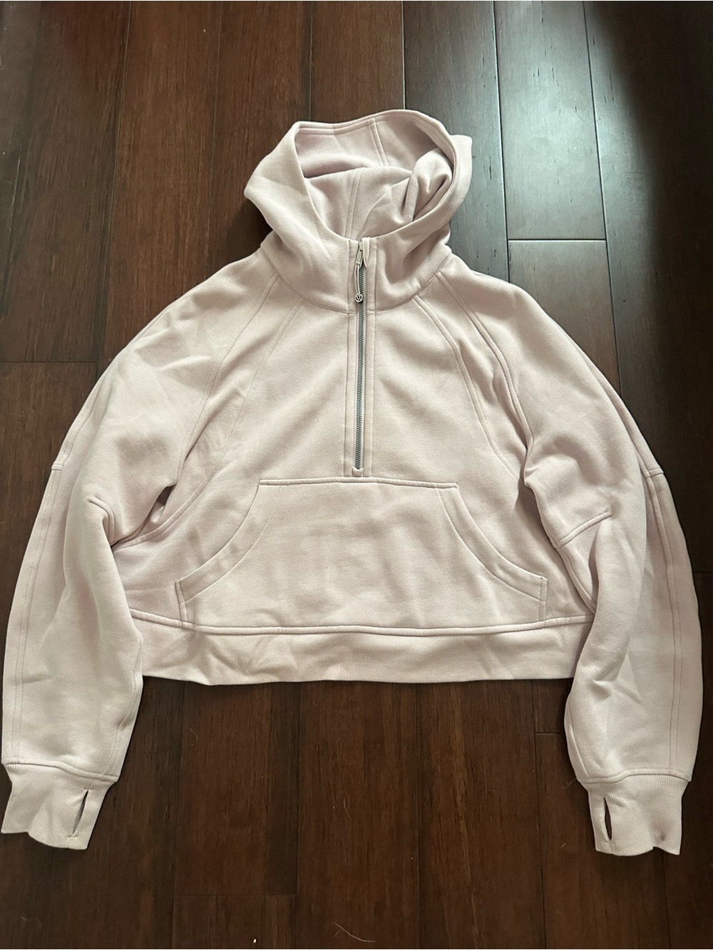 Lululemon scuba oversized half-zip hoodie porcelain pink